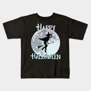 Happy Halloween - The Flying Witch Kids T-Shirt